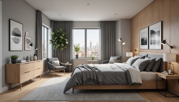 Chambres meublées et espaces de vie partagés